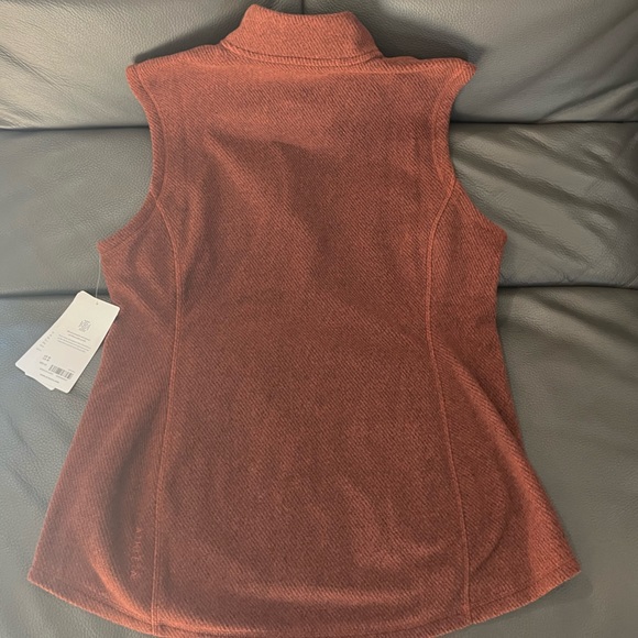 Athleta - Stroll Flece Moto Vest, Brown - Size: Medium - Picture 4 of 9